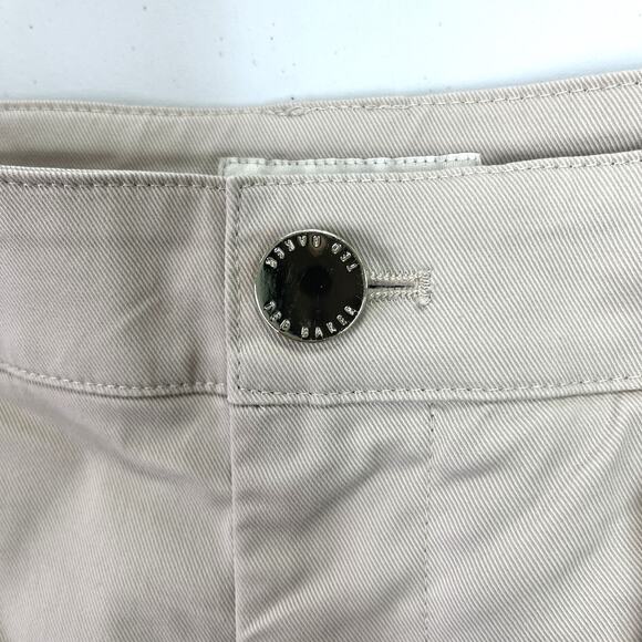 Ted Baker 3 Belted Trouser‎ Womens 8/10 Barrel Leg Ankle Belted Cuffed Tan FLAW - Picture 6 of 16